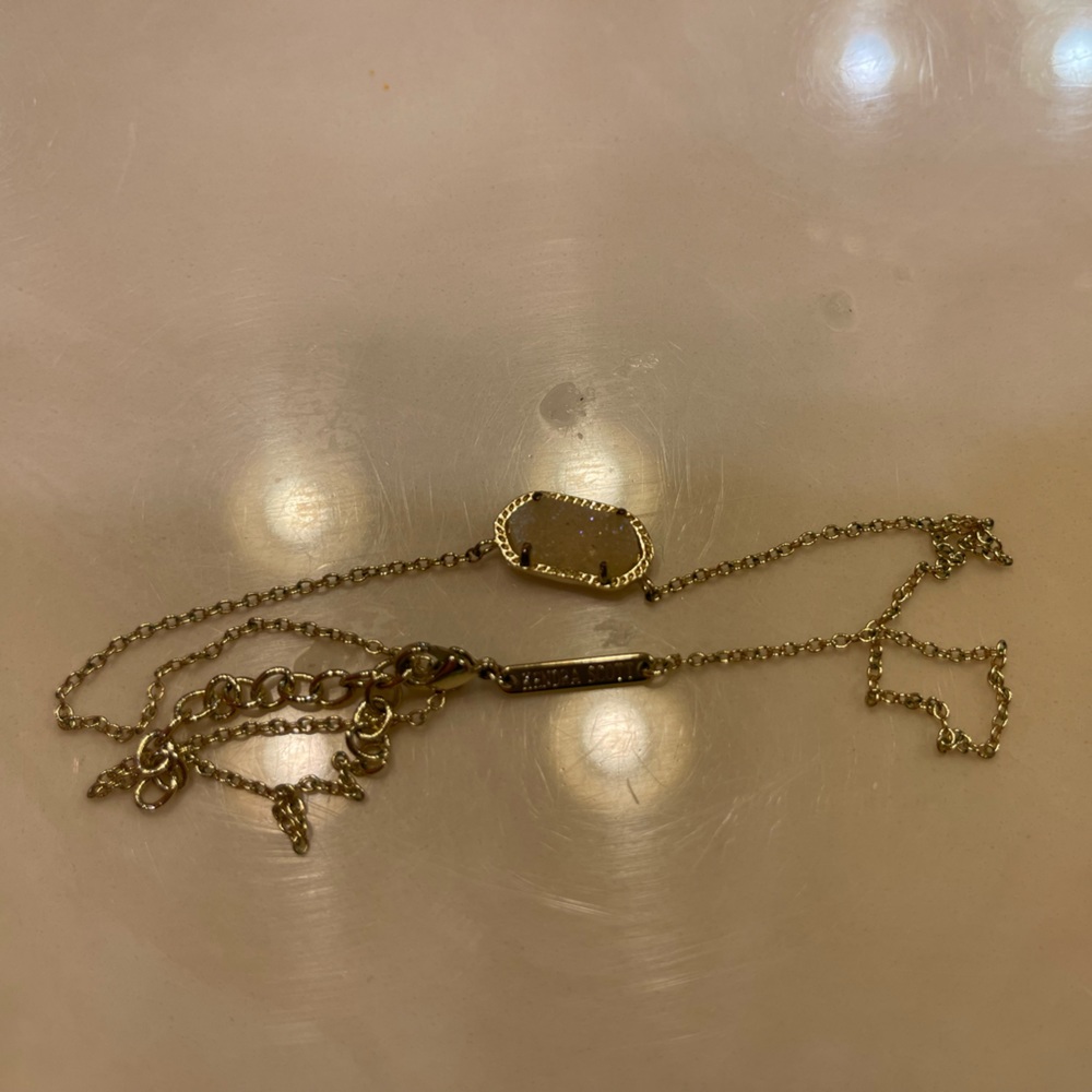 Kendra Scott gold drusy necklace